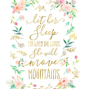 Floral Whimsy Collection - Let Her Sleep - Print